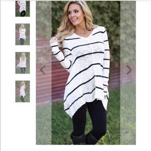 Cute striped boutique top size small
